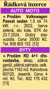 4 Řádková inzerce